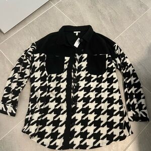 Black and White Houndstooth Jacket